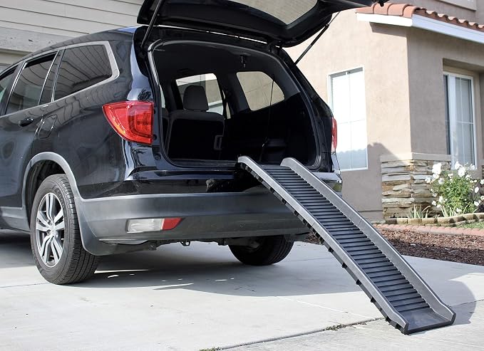 MaxWorks 50524 61" Portable Folding Pet Ramp, Black (Pack of 2)