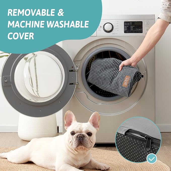 Extra Wide Dog Stairs with Tunnel, Detachable Large Pet Step for Small Medium Dog, Puppy or Cat, Ramp for High Bed, Couch, Sofa or Car, Stable, 19.7x33x22.4 inch, 5 Step, Charcoal Grey