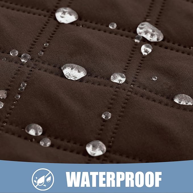 Smiry Waterproof Dog Bed Cover Pet Blanket, Soft Washable Dog Blanket for Furniture Bed Couch Sofa Reversible, Checkered (40"x70", Chocolate/Beige)