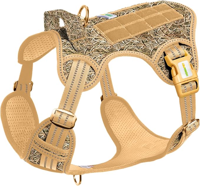 Homapet. Tactical Dog Harness with Dual Leash Attachment Points, Adjustable and Reflective Military Grade Dog Vest with Comfort Control Handle (Duck Hunt-S)