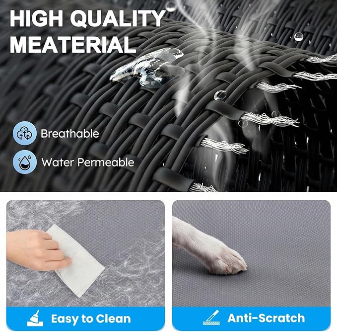Elevated Dog Bed Raised Cooling Dog Cot for Small Dogs, Portable Indoor & Outdoor Pet Bed with No-Slip Feets Breathable Mesh Pet Bed for Camping Outdoor