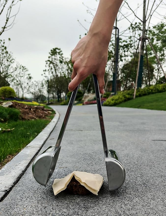 13.5" Stainless Steel Metal Dog Pooper Scooper for Yard | Heavy Duty, Very Easy to Use, One-Hand Operation, For Yard & Outdoor Walks, Works on Grass, Gravel, Concrete