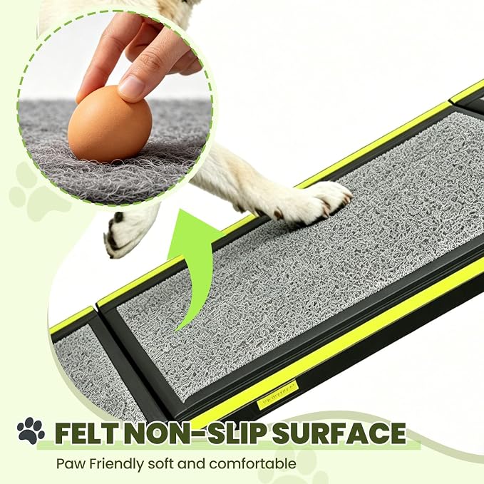 Hassky Dog Ramp for Cars - 70" L × 20" W with Reflective Strip | Foldable Non-Slip Pet Ramp for SUV Trunk Vehicle, Heavy Duty for Large & Senior Dogs, Indoor & Outdoor Universal Use