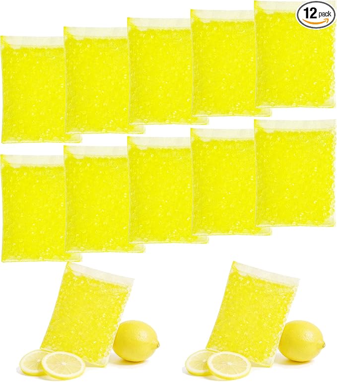 12 Packs Cat Litter Deodorizer Refills Compatible with Whisker OdorTrap Pod | Odor Eliminator for Self-Cleaning and Traditional Litter Boxes (Lemon)