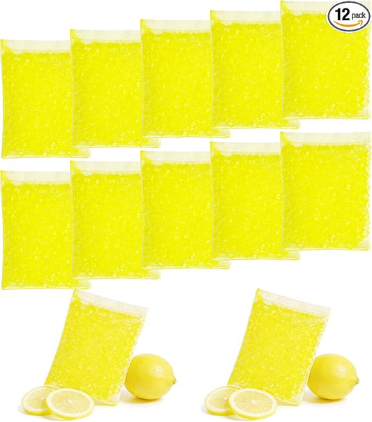 12 Packs Cat Litter Deodorizer Refills Compatible with Whisker OdorTrap Pod | Odor Eliminator for Self-Cleaning and Traditional Litter Boxes (Lemon)