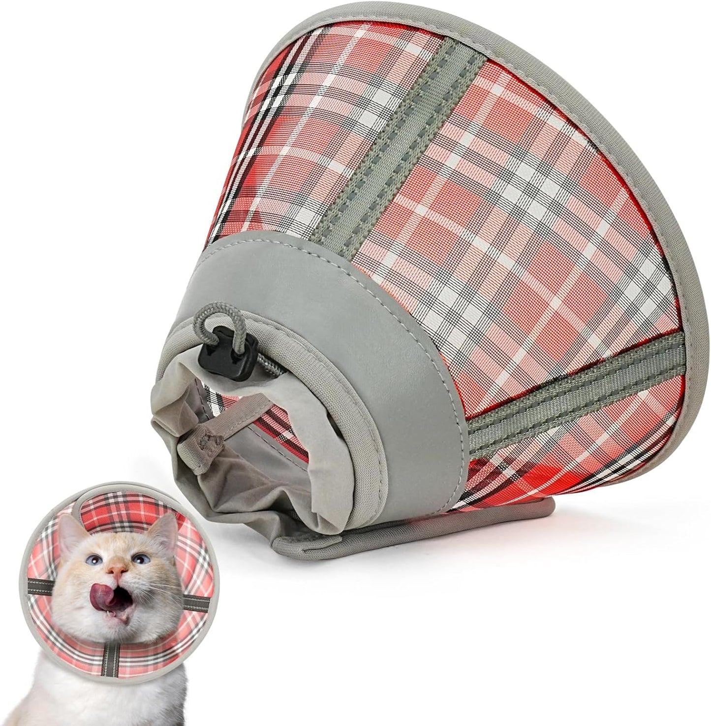 Cat Cone Collar Soft, Cat Recovery Collar for Large Medium Small Cats Kittens, Pet Cone Alternative After Surgery