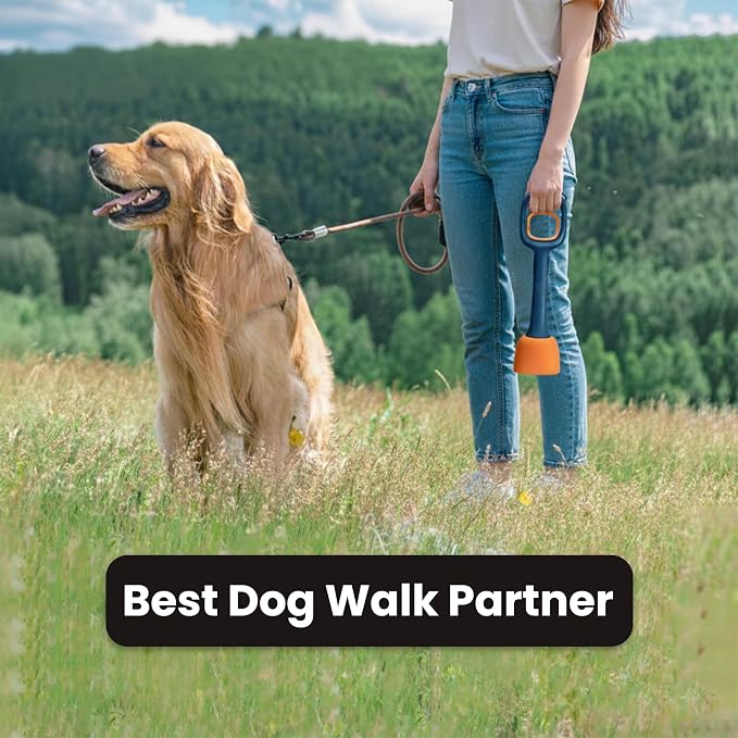 Dog Poop Scooper - Scooper for Small Medium Large Dogs - Indoor and Outdoor Cleaning Tool & Pooper Scooper with Short Handle (White)