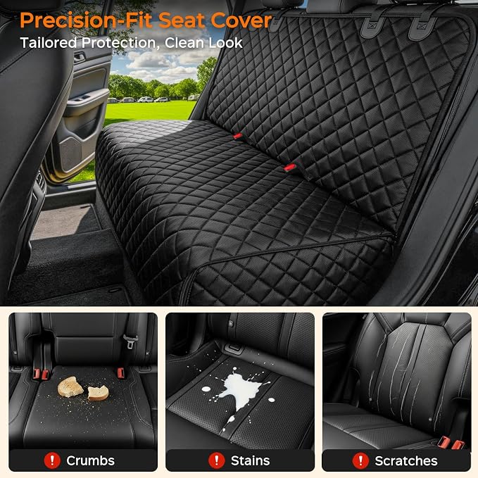 URPOWER Dog Car Seat Cover for Back Seat, Waterproof Car Seat Protector for Child Carseat & Pets, Nonslip Car Seat Covers for Large Sedans & Large SUVs