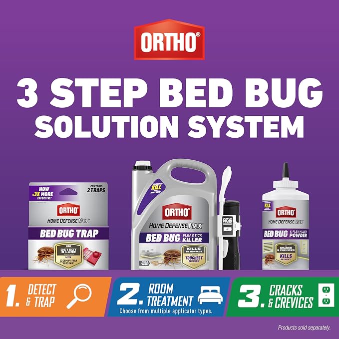 Ortho Home Defense Max Bed Bug Killer Spray - Bed Bug Spray for Home, Also Kills Fleas & Brown Dog Ticks, Spot Treatment, 18 oz