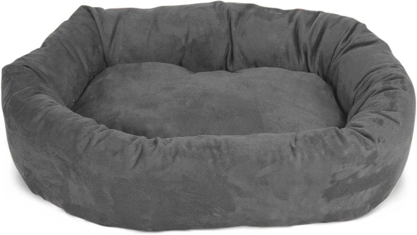Majestic Pet Villa 32 Inch Shredded Memory Foam Dog Bed for Medium Sized Dogs 32x23x7 Inch–Orthopedic Dog Bed - Durable Pet Bed - Washable Medium Pet Bed with Head Support-Orange