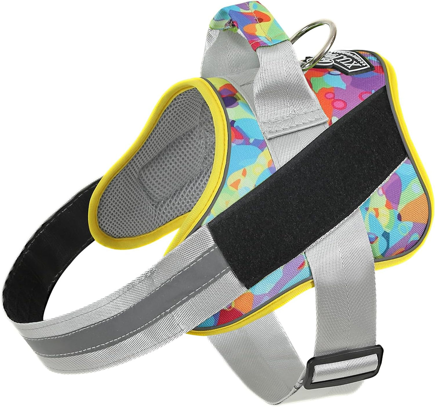 Bolux Dog Harness, No-Pull Reflective Dog Vest, Breathable Adjustable Pet Harness with Handle for Outdoor Walking - No More Pulling, Tugging or Choking (Small (Pack of 1), Watercolour)