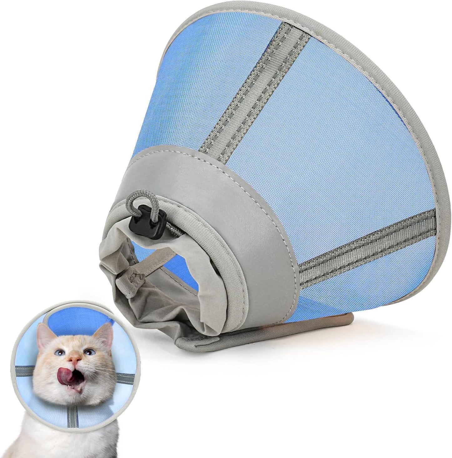 Cat Cone Collar Soft, Cat Recovery Collar for Large Medium Small Cats Kittens, Kitten Cone Alternative After Surgery