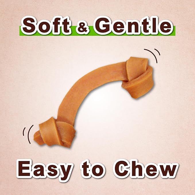 A Freschi srl Soft Chicken Dog Treats, All Natural, High-Protein, Healthy & Easily Digestible, Grain-Free Puppy Chews, Human Grade Training & Rewards Dog Snacks, Chicken Knots, 16 oz Pack