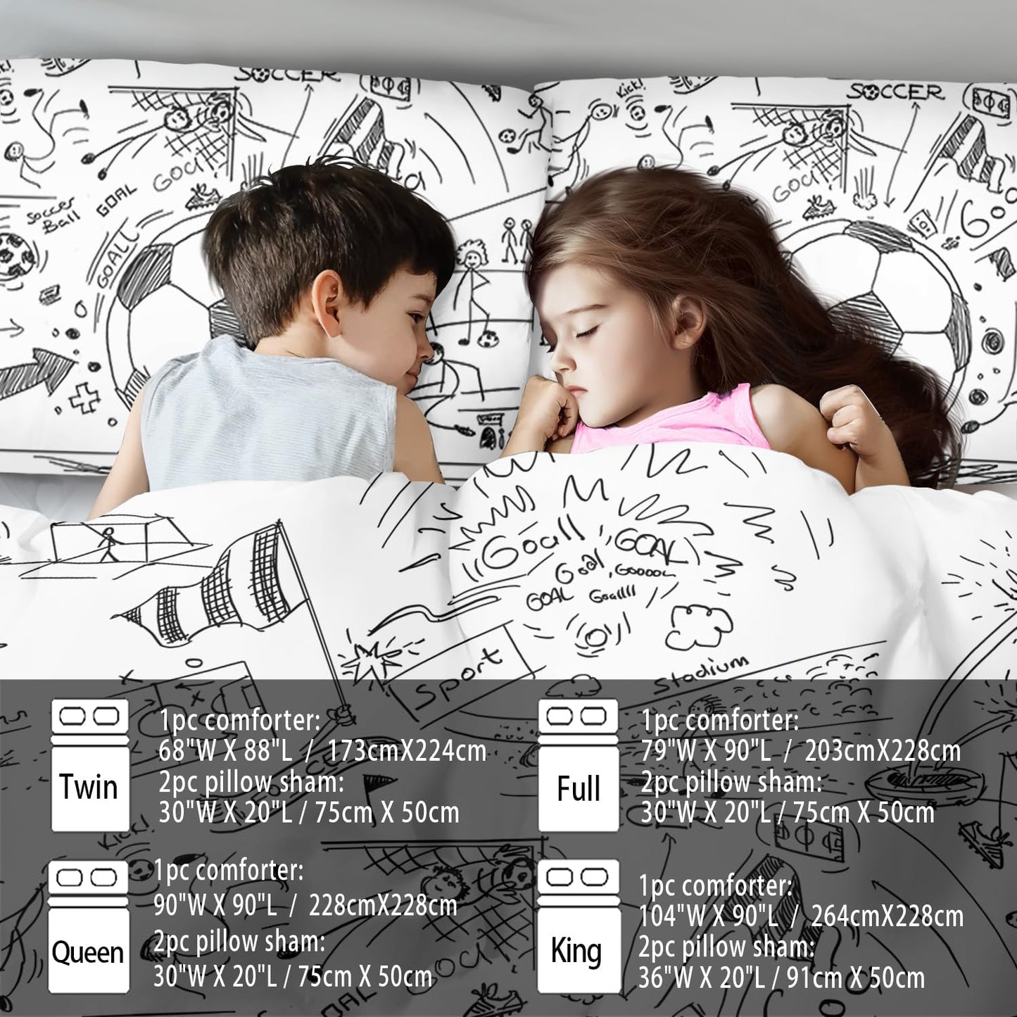 Football Sports Comforter Sets for Boys Full,Soccer Comforter Sport Bedding for Boys Room,Gaming Bed Soccer Bedding Full Set,Games Quilt Bedroom Bed Decor Kids and Teen