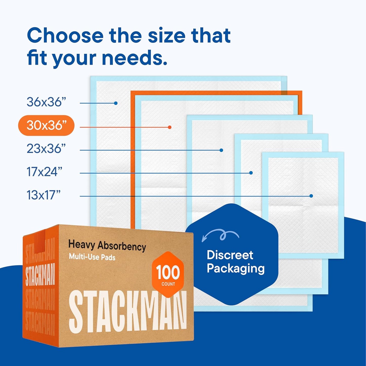 Chucks Pads Disposable [100-Pack] Adult Incontinence Underpads 30"x 36" Extra Large Absorbent Fluff Protective Bed Pads, Toddler Mattress Pads - Pee Pads for Kids & Adults - Dog & Puppy Training Pads