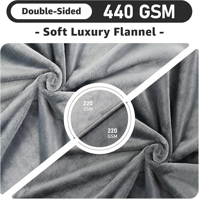 LOOBANI Waterproof Dog Blanket for Small Dogs, Pet Blanket 30" x 40", Grey | Double Side Liquid-Proof, Puppy Blanket for Dog Cat Bed, Crate, Playpen, Reversible Soft Flannel Couch Cover Throw