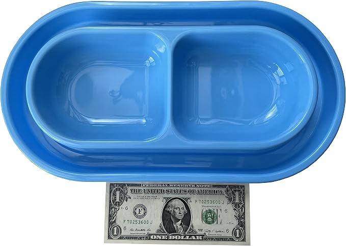 Ant Proof Cat Dish 32 Oz Pet Food Water Bowl for Dogs Cats Grey, M | Ant Proof Food Bowl, No Spill Dish, Outdoor Feeding, Deep Wide Water Moat, Ants Barrier Blocks Insects, Lightweight Plastic