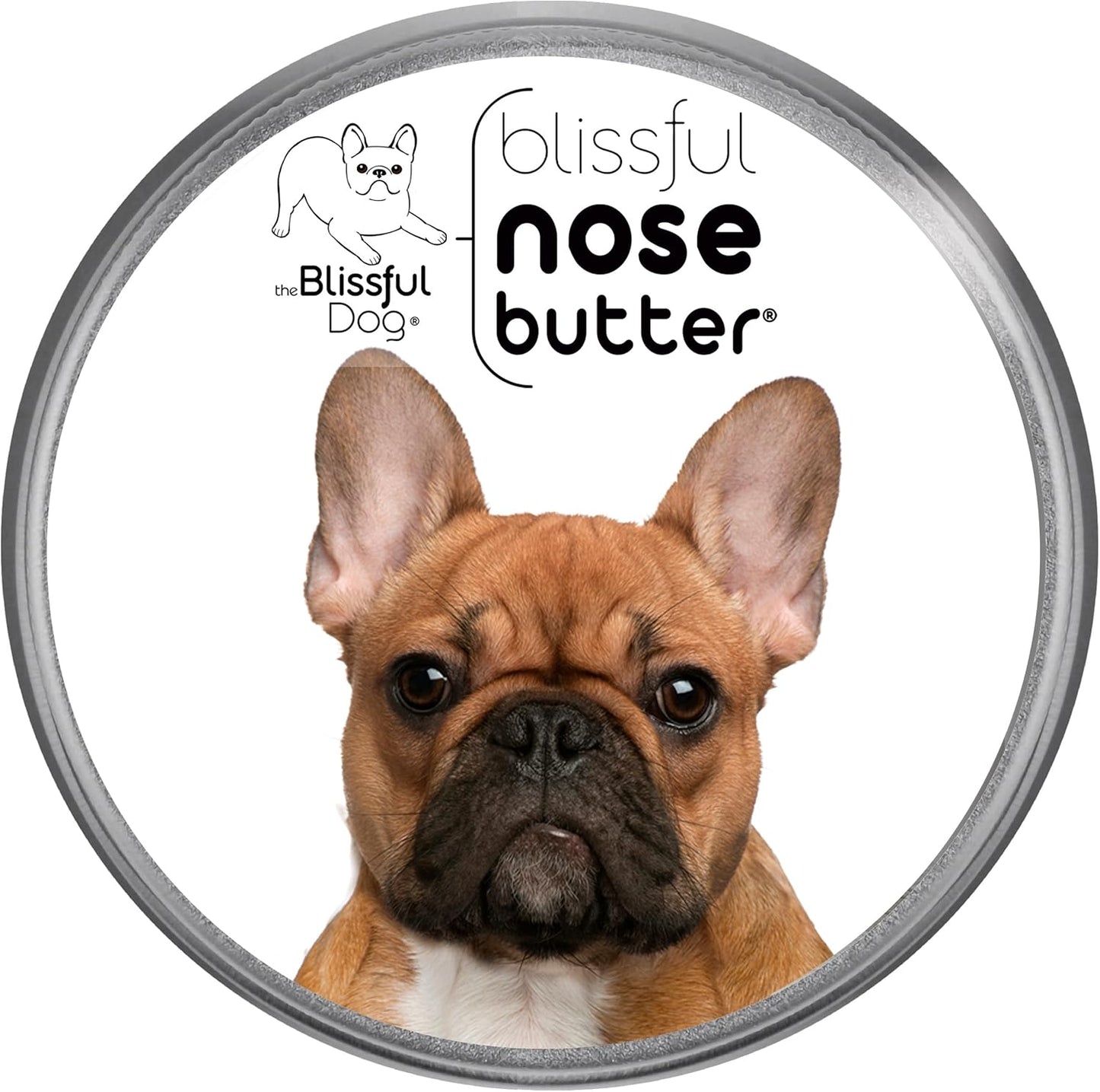 The Blissful Dog French Bulldog Black Masked Fawn Nose Butter, Versatile Dog Nose Balm for Dry Nose, Handcrafted Nose Moisturizer, Easy-to-Apply Dog Essentials, Unscented, 1 oz.