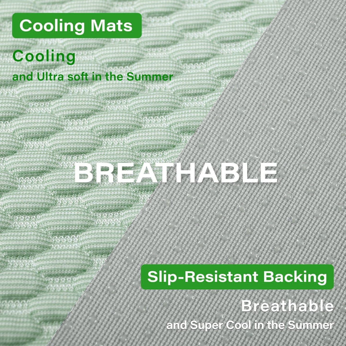MICROCOSMOS Pet Cooling Mat & Sleeping Pad- Breathable Bubble Surface, EZ Clean. Keep Cooling for Pets, Kids and Adults in Summer.(Green, 28" x 22")