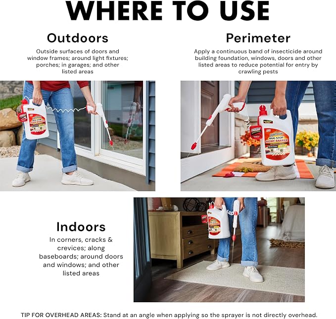 Spectracide Bug Stop Home Barrier 32 Ounces, Ready-To-Use Indoor Plus Outdoor Insect Control
