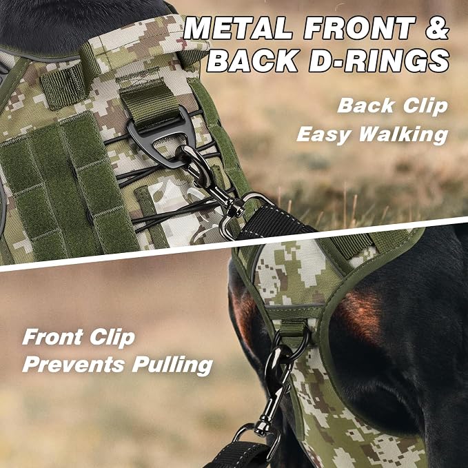 WINGOIN Tactical Dog Harness for Extra Large Dogs, No Pull Dog Harness | with Handle,Adjustable Reflective,Military K9 Style,Big Size Dog Vest,for German Shepherd,for Walking Training Hunting