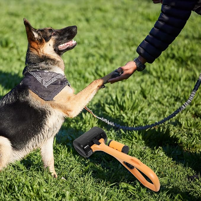 Homoyoyo Heavy Duty Dog Pooper Scooper for Yard with Waste Bag Holder and Quick Easy Solution, Reusable Pet Poop Picker for Outdoor Activities, Abs Material with Innovative Design
