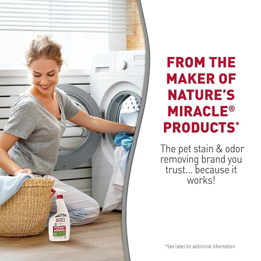 Nature’s Miracle Laundry Boost Spot Treatment Stain and Odor Remover, 32 Oz., Laundry Pre-Wash Stain and Odor Remover