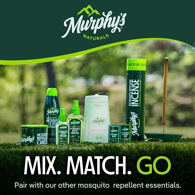 Murphy's Naturals Mosquito & Tick Bug Repellent Spray, 4 fl oz (Pack of 2) | 30% oil of lemon eucalyptus, EPA-registered & DEET-free*; 4 fl oz pump 2-pack protects skin & gear up to 6 hours