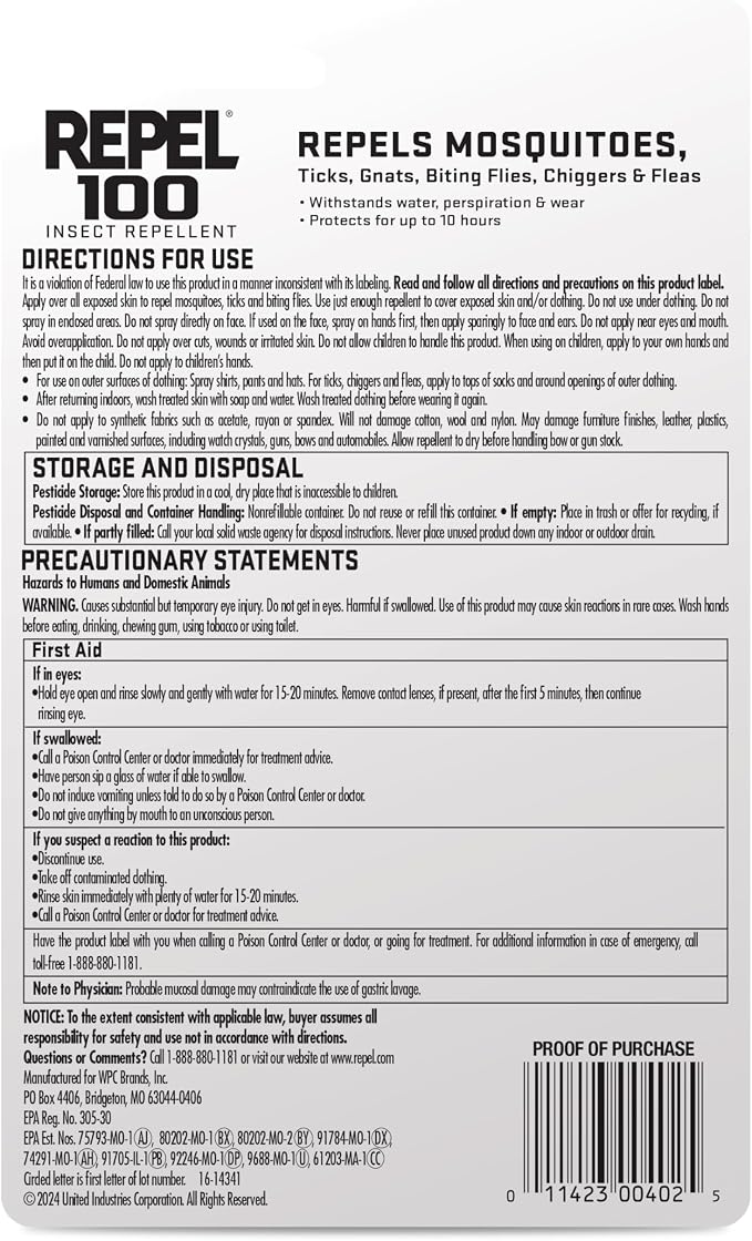 Repel 1-Ounce Insect Repellent Pump Spray (Pack of 6)