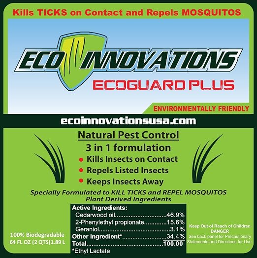 Concentrated Mosquito & Tick Yard Spray, Plant-Based, 64oz