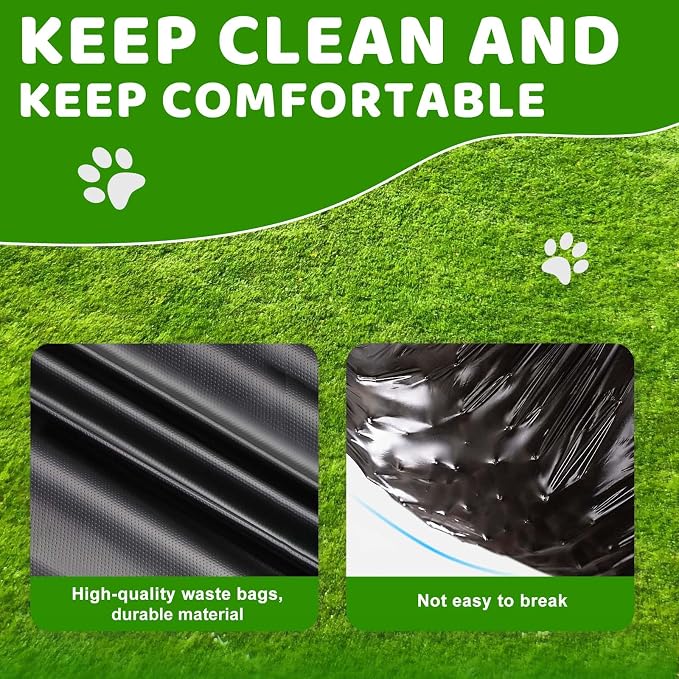 Dog Poop Trash Can Outside 20L/5Gal Large Outdoor Trash Can with Lid Green | Outdoor Dog Poop Trash Can with 100 Bags, Pedal and Removable Inner Bin, Odor Control, Suitable for All Types of Dogs