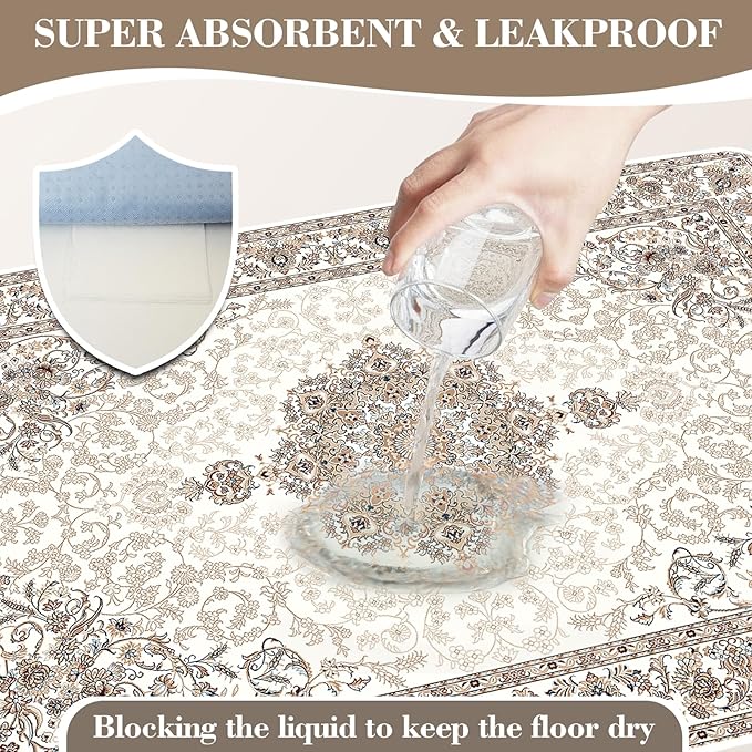 Washable Pee Pads for Dogs, 2 Pack Reusable Puppy Training Pads. 36''x48'' Super Absorbent Dog Rugs, Non-Slip and Leakproof Pee Mat for Dogs, Whelping Pads for Crates and Floors