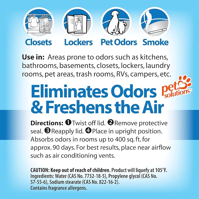 OdoBan Solid Odor Absorber Eliminator for Home and Small Spaces, Fresh Linen Scent, 14 Ounces Each, 3-Pack