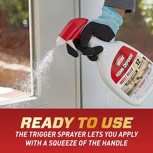 Ortho Home Defense Insect Killer for Indoor and Perimeter2 with Trigger Spray - Ready-to-Use Bug Spray, Kills Ants, Roaches, and Spiders, 24 fl. oz. (2-Pack)