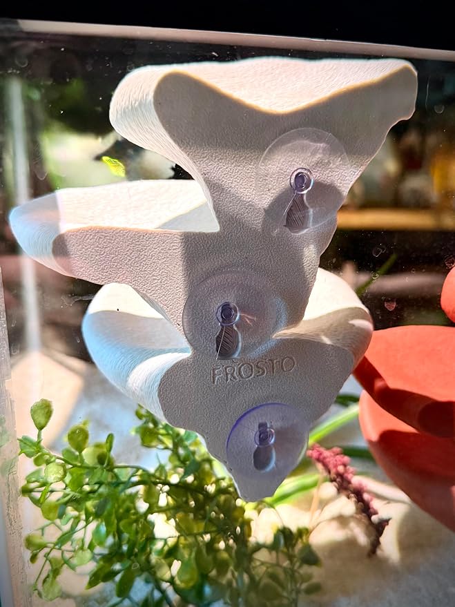 Mushroom Ledge for Terrarium – Climbing & Resting Platform with Suction Cups (Bone, 6''x4.5''x5.25'')