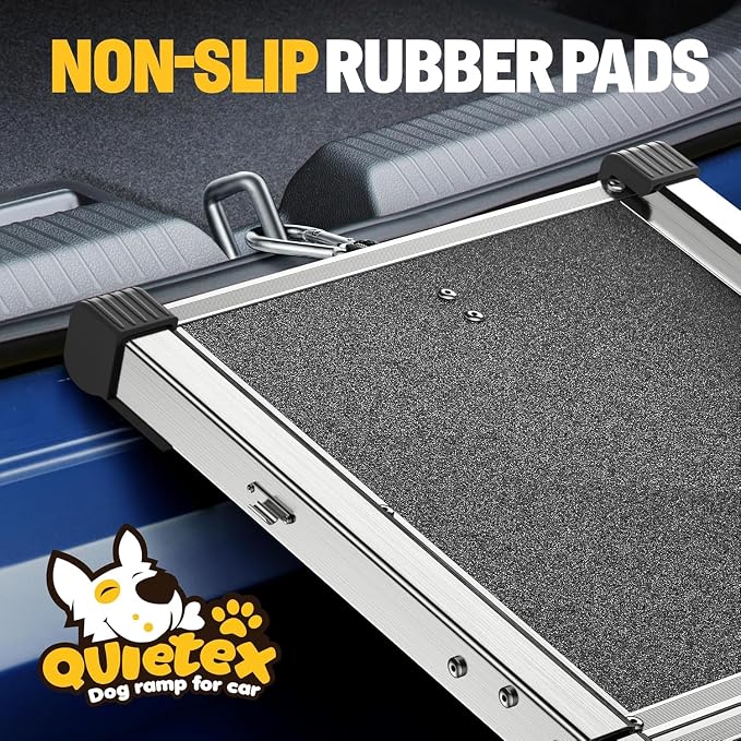 Extra Long 70”Dog Ramp Folding Pet Ramp for Car Large Dogs with Non-Slip Surface Dog Ramps up to 200 lb for Car SUV Truck