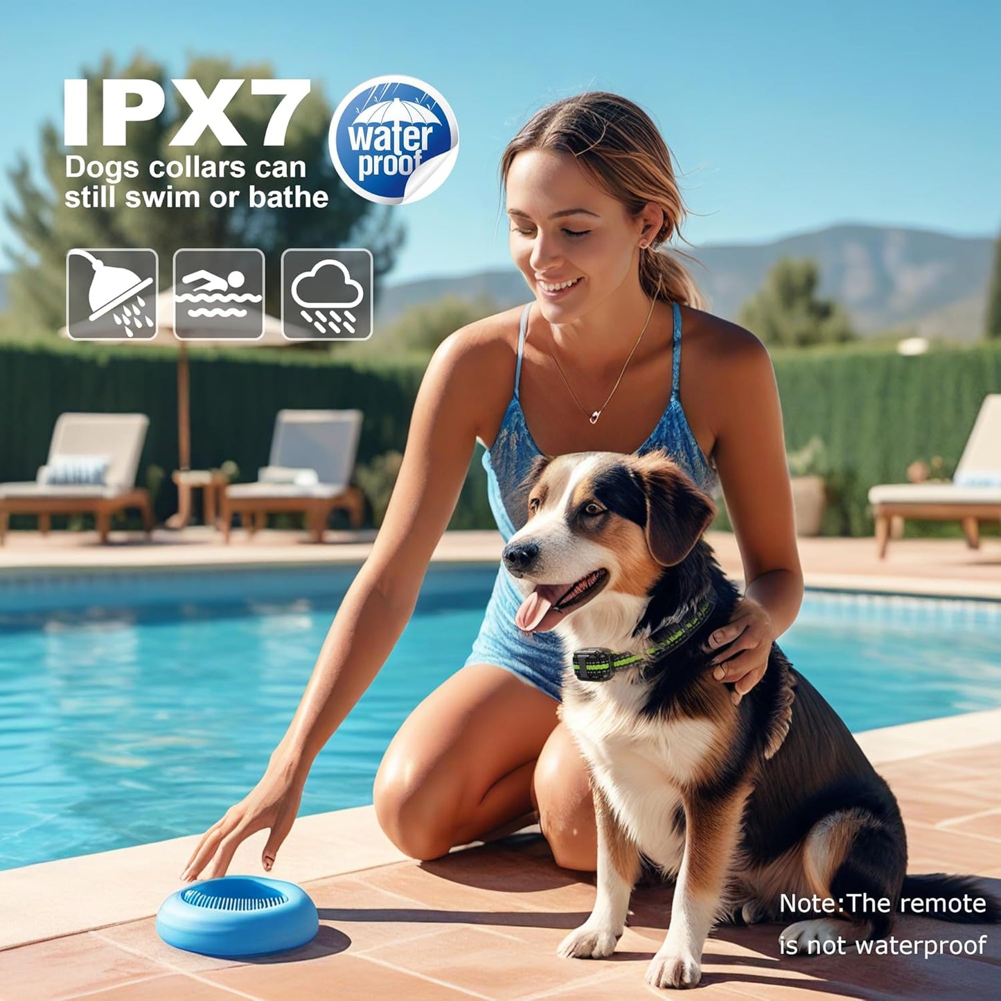 Shock Collar with Remote, Dog Training Collar, 4 Training Modes with Beep, Vibration, Safe Shock, Led Light, 2600 ft Wireless Range, Rechargeable for 3 Dogs, Small Medium Large 5-120Lbs