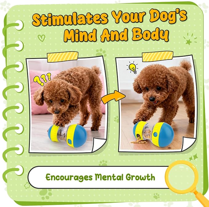 KIPRITII Dog Puzzle Feeder Set with Slow Feeder Bowl & Treat Ball | For Small & Medium Dogs,Adjustable Food Dispensing,Mental Stimulation,Interactive Play