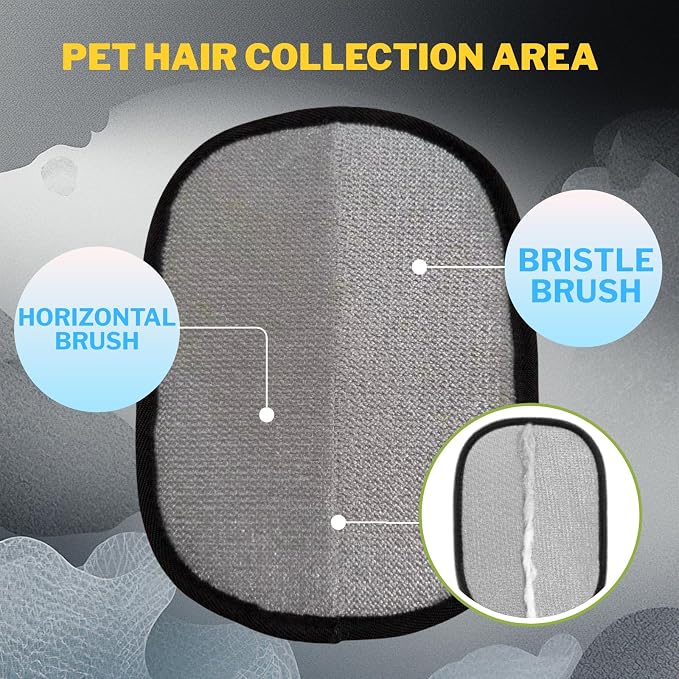 PotatoLife Pet Hair Removal Glove Upgraded Reusable Electrostatic Washable Fur Remover for Dogs Cats, Grooming Mitt for Couch, Sofa, Furniture, Carpet, Clothing and Car Seat, 2-Pack Large | Easy to Clean,Quick Hair Pickup,No Sticky Refills,Multi Surfac...