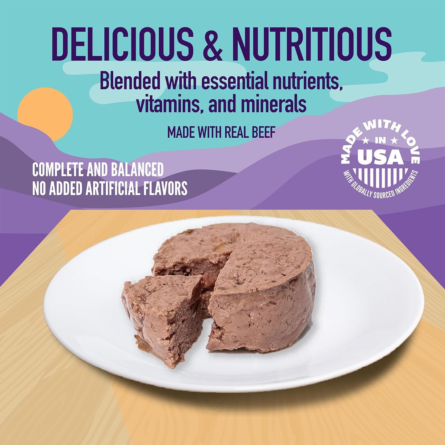 A Strong Heart Canned Wet Cat Food, Beef Dinner Paté - 3 oz Cans (Pack of 24), Made in The USA with Real Beef