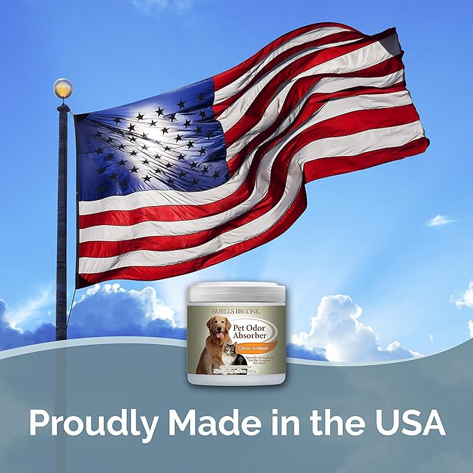 SMELLS BEGONE 15oz Gel Pet Odor Eliminator - Absorb & Remove Strong Odors from Pets, Cat Litter, Dog Poop, Urine Smells - Eliminate Whole Home Odors with Essential Oils (2-Pack, Pet Citrus)