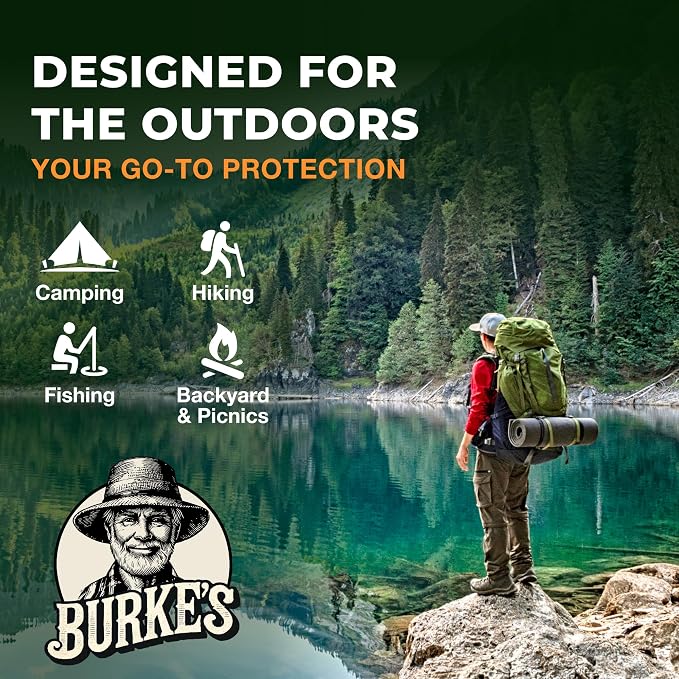 Burke’s Bug Repellent Spray (6oz) | Outdoor Protection, DEET-Free Formula, Repels Common Insects, For Camping & Hiking, Made in USA