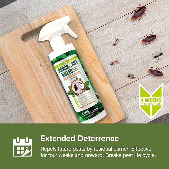 EcoVenger by EcoRaider Roach & Ant Killer 64 oz, Kills on Contact, Kills Ants & Other Indoor & Outdoor Crawling Insects, Natural & Non-Toxic, Pleasant Botanical Scent, Safe for Children & Pets