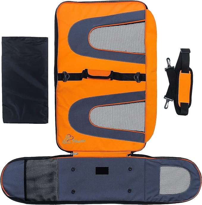 Pawer 18” x 11”x 11” Soft-Sided Foldable Airline Approved Pet Carrier for Cat, Puppy and Small Dog, Washable 600D Oxford Fabric, with Handle and Strap for Carry, Multiple Colors Available