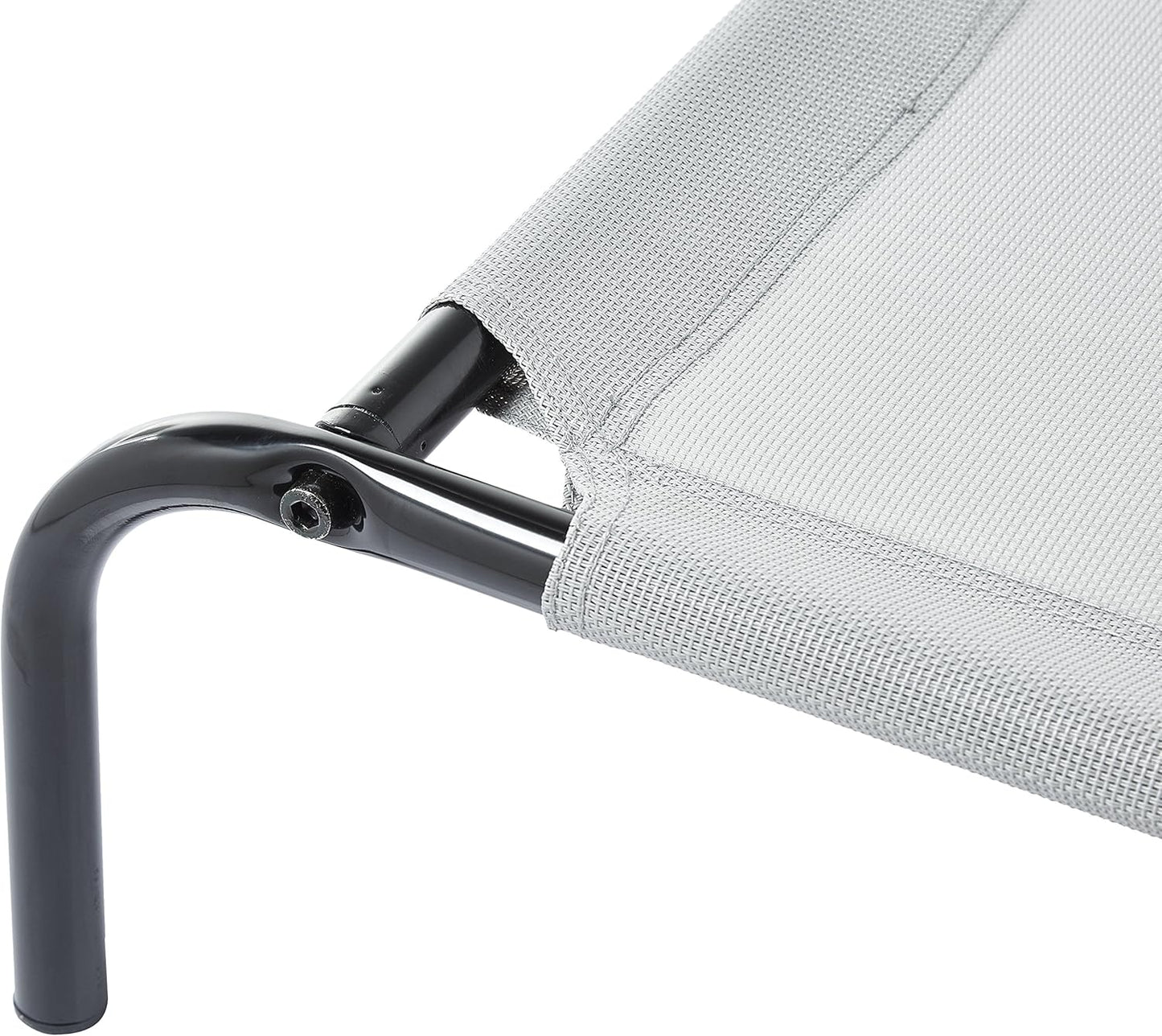 Amazon Basics Cooling Elevated Breathable Pet Bed For Dog, X-Large (60.1 x 37.1 x 8.9 Inches), 1 count, Grey