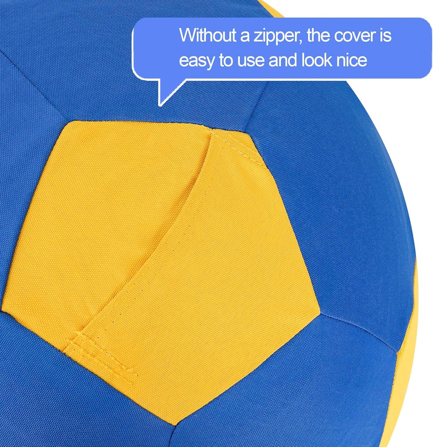 Herding Ball for Dogs Horse Ball & Cover 25" for Horses Large with Hand Pump for Play, Blue and Yellow