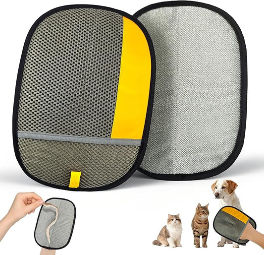 YOSEPATI Pet Hair Removal Glove, Magic Brush Electrostatic Mitt, Pet Hair Remover Tool for Dog & Cat, Reusable Pet Hair Gloves Pet Grooming Needs, Fur Remover for Couch, Clothing, Carpet & Car Seat