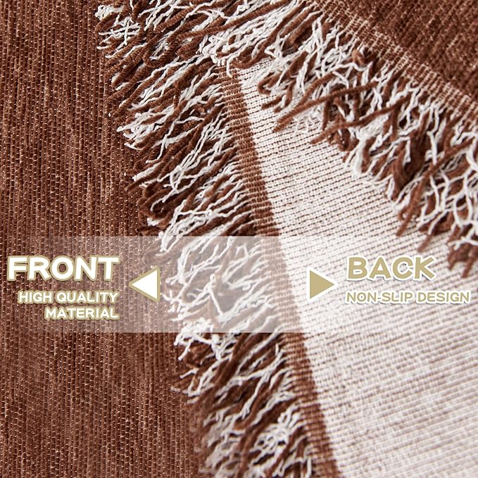 MYSKY HOME Couch Cover for Dogs Washable Couch Covers for 3 Cushion Couch Sofa Super Soft Sofa Slipcover Non Slip Sofa Cover, Chenille Sofa Covers for Dogs, Furniture Protector, 71"x150", Chocolate