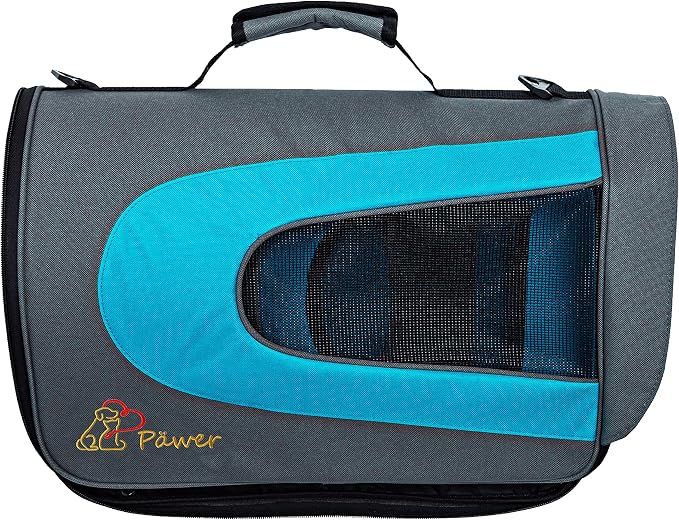 Pawer 18” x 11”x 11” Soft-Sided Foldable Airline Approved Pet Carrier for Cat, Puppy and Small Dog, Washable 600D Oxford Fabric, with Handle and Strap for Carry, Multiple Colors Available