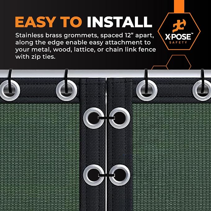 Xpose Safety Privacy Fence Screen 8.5’ x 50’ (36 Pack) – Bulk Half Pallet – Heavy Duty Green Mesh with 90% Visibility Block, UV Protection – for Garden, Yard, Nursery, Kennel, Dog Run, Greenhouse